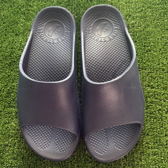 Pure Stride Navy Therapeutic Arch Support Slide Sandals - Picture 1 of 11